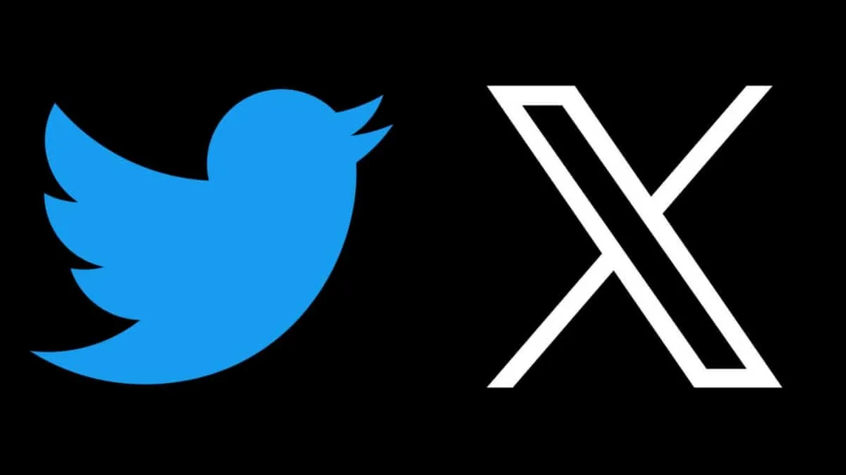 Twitter, X logos side by side